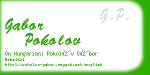 gabor pokolov business card